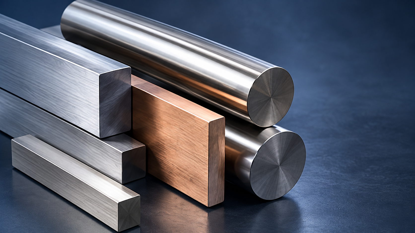 Assorted aerospace specialty metal bars, rods, tubes and machined alloy stock